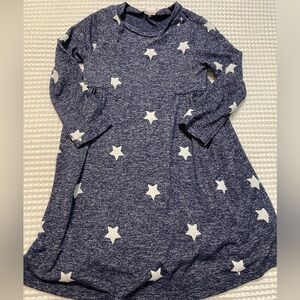 GAP Heathered Blue Sweater Dress with Star pattern